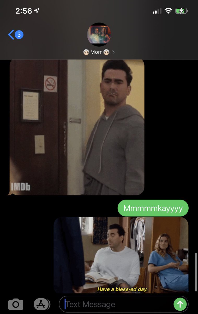 Shanana21's tweet photo. @danjlevy Is this a healthy way to communicate with your mother? Asking for a friend #ewwdavid https://t.co/ZUZej4Dq9P