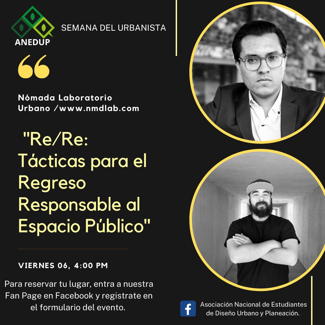Comenzamos con nuestra ponencia del día de hoy, impartida por Miguel Mendoza y Néstor Acosta Co-fundadores de Colectivo Nómada Laboratorio Urbano.