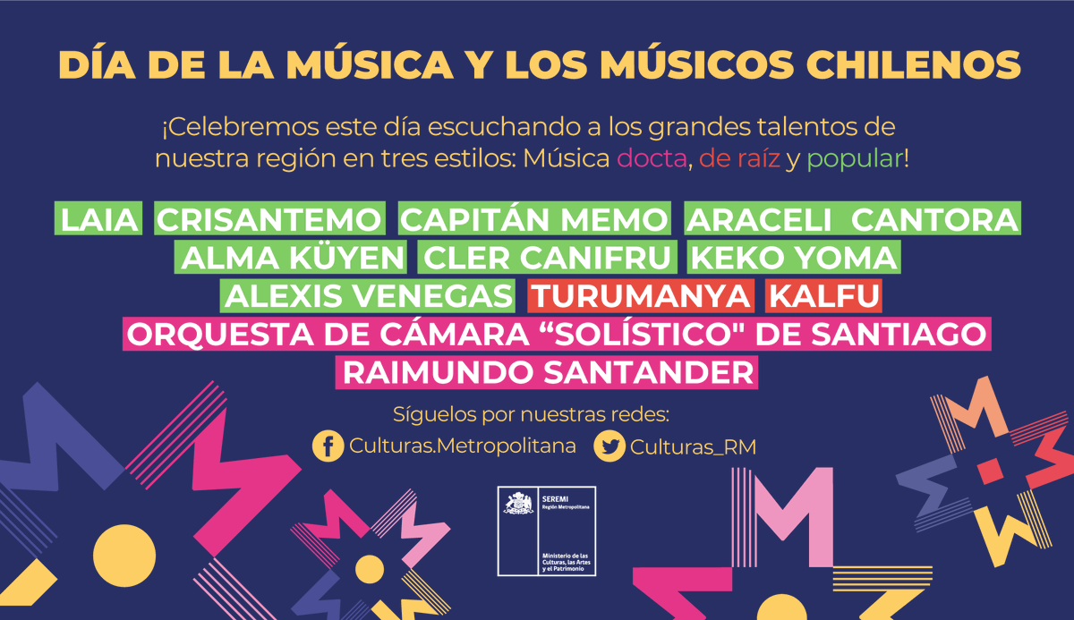 🎹🎸¿Fanático de la música chilena?🎶🎤
Entra a nuestro canal de YouTube y escucha el Especial de Música Popular que diferentes intérpretes de nuestra región prepararon especialmente para celebrar el Día de la Música y los Músicos Chilenos: youtu.be/93v3j8ijXj8