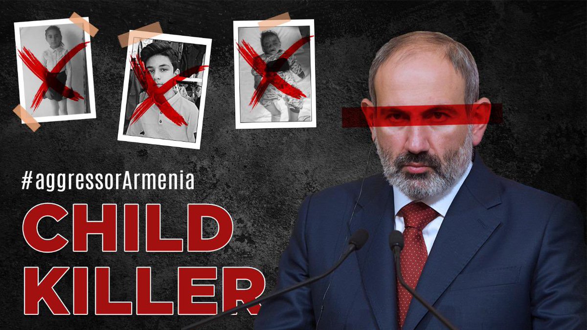gasnvg06's tweet photo. @NikolPashinyan/’s hands are entirely in @Azerbaijan/is children blood.
#aggressorArmenia https://t.co/alXzmfmLD0