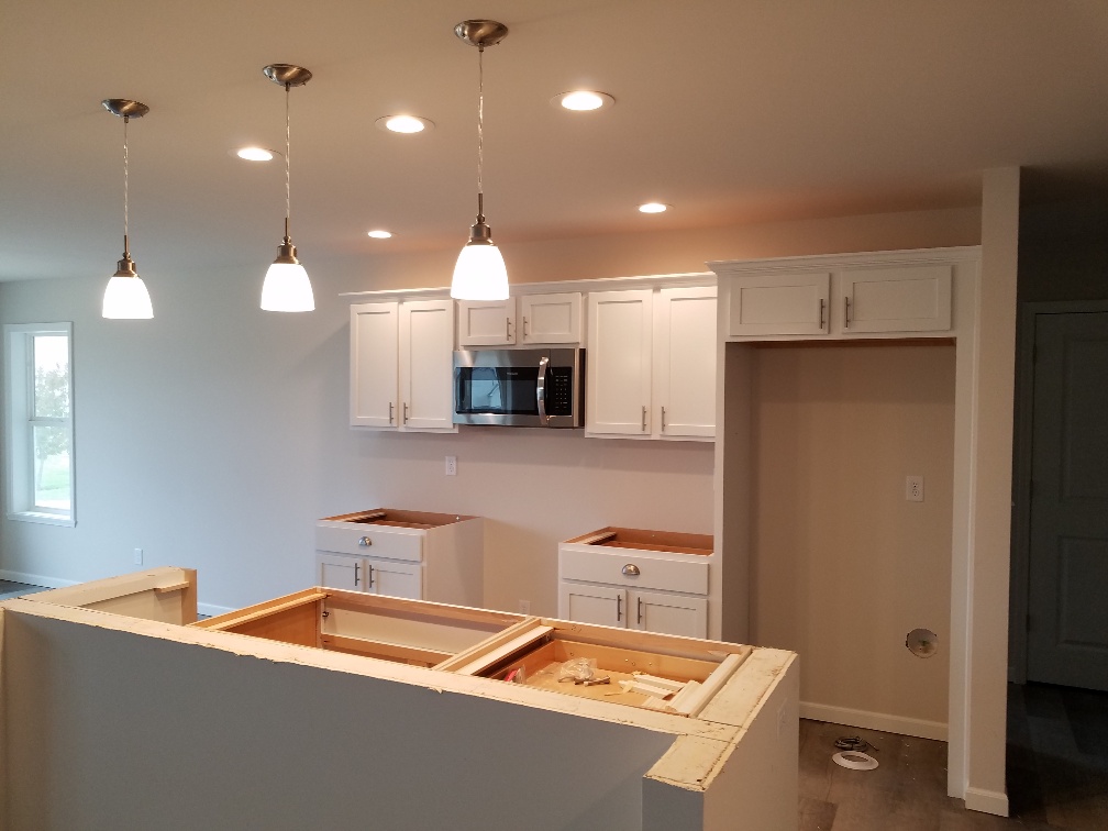 NewLeafRemodel's tweet photo. Getting to one of our favorite parts of building a home, when the cabinets and trim pieces are being installed. It really starts bringing the home together. https://t.co/QdxUIQsl58