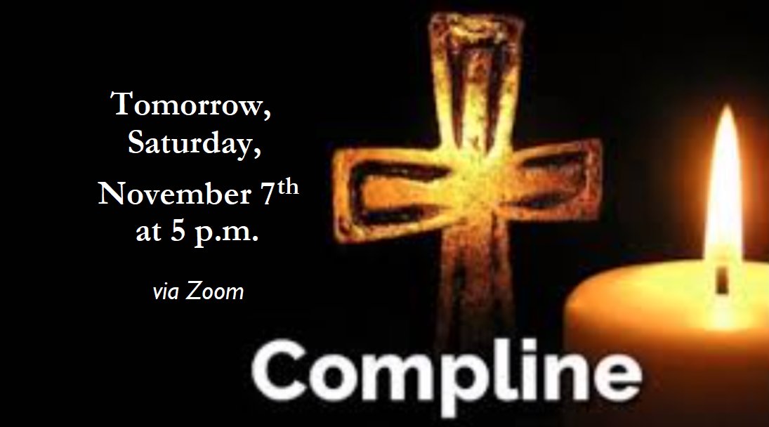 A Compline service, featuring live music, will be held on Saturday, November 7th at 5 p.m. via Zoom.  Visit our website for bulletin and login info.  
ststephensmidd.org/all-event-list…