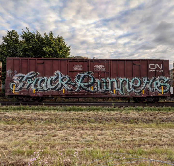 GraffitiExpress's tweet photo. track-runners
#kamloops #train #graffiti #art 
#trackrunners https://t.co/MI6Oh12e20