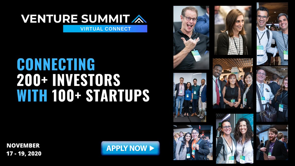 🚀 200+ VCs/investors attending Venture Summit | Virtual Connect have the capital and horsepower to help build your startup. 👏

Join us from anywhere! 🌎

📢Register to present your game changing business here bit.ly/3ezjOGr