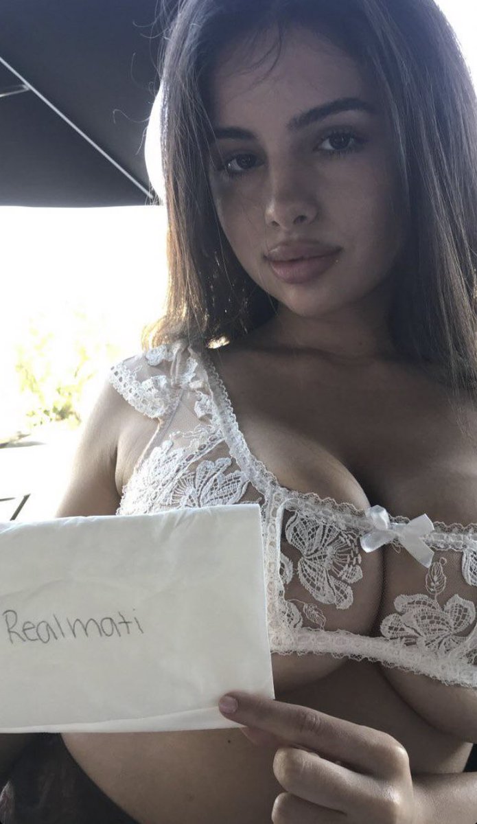 Realmati1's tweet photo. Hello! I am Goddess Mati and I’m here to drain your wallet 😈 Losers dm me for a good time but have your wallet ready! Here is my verification pic below https://t.co/Z7f1ffsn6x