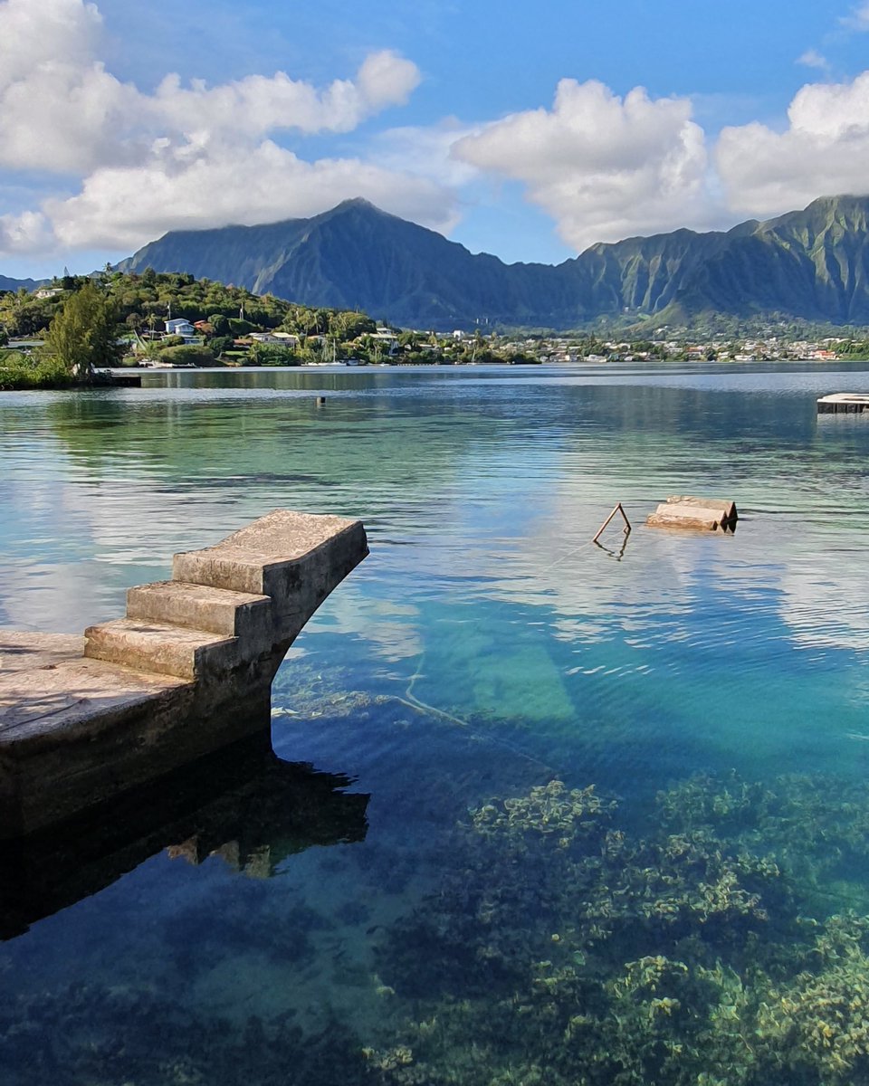 This #AlohaFriday we wanted to commemorate our "Bridge to Nowhere" which is now more like a few steps... This bridge previously was a walkway to a processing building when Moku o Loʻe was a hub for a tuna fishery. Thanks to Chris Suchocki of the <a href="/ToBoLab/">ToBo Lab</a> for the shots!