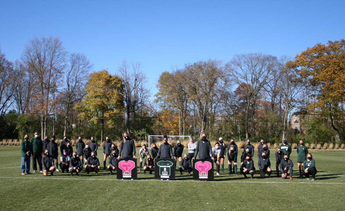 MSU_wsoccer's tweet photo. As we conclude our fall practice, we wanted to send a special thanks to our 3 amazing seniors, Olivia Argeros, Madison Clem &amp; Sofanit Fisher. They have enriched our lives on &amp; off the field w/ their dedication, sacrifice &amp; true Spartan spirit! We wish them the best!

#GoGreen💚 https://t.co/QVkyCUFZRw