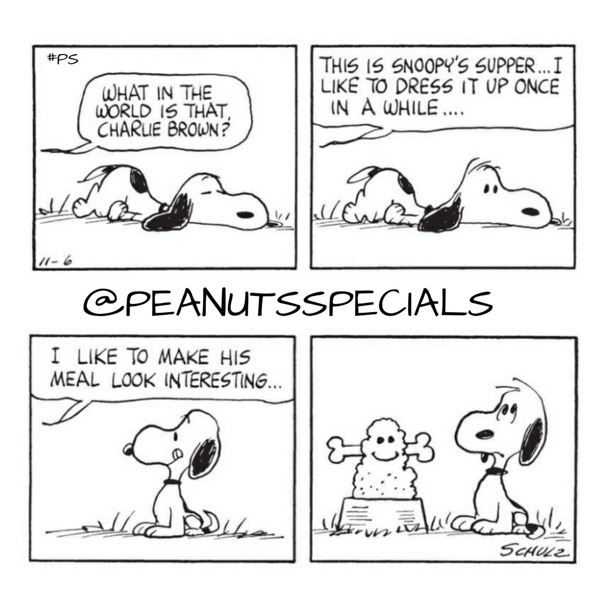 First Appearance: November 6, 1965
#snoopy #whatintheworld #charliebrown #snoopys #supper #dressitup #onceinawhile #meal #look #interesting #peanutsfriday #peanutsstrong #peanutshome #staysafe #schulz #ps #pnts #peanuts #peanutscoloringbook #officialpeanutsspecials