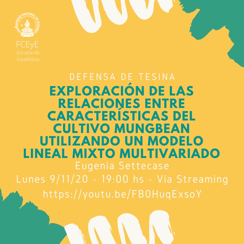 EstadisticaUNR's tweet photo. La próxima semana arranca con una nueva defensa de tesina!😁El lunes 9/11, a las 19 hs, presenta su trabajo la estudiante Eugenia Settecase. Link: https://t.co/bRjA8MliGb https://t.co/gtbNwaQHOX
