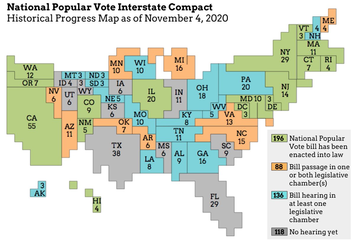 npvgrassroots's tweet photo. How close are we to knowing by the day after the election who the provisional winner is? How soon until the winner of the popular vote becomes our next President, always? 74 electors away and counting. #PopularVote2024! https://t.co/p3NesyCLtw
