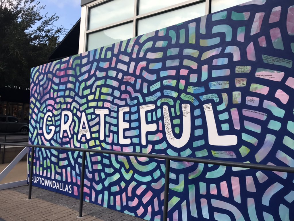 AllieSpillyards's tweet photo. We could all use some positivity.

This week @UptownDallasInc unveiled its new interactive mural encouraging those who pass by to reflect on gratitude and kindness. https://t.co/ynpuKUu9cD