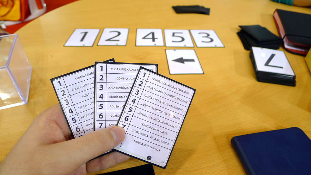 The timeline looped around so I called it Carousel.I had made the first prototype by hand because I didn't have access to a printer. It worked well enough for the first prototype but as you can imagine, changing one action would mean updating every card by hand.