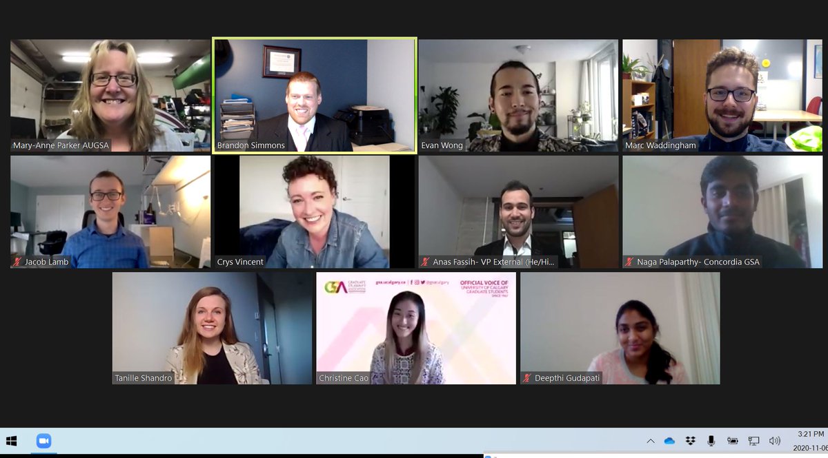 And that’s a wrap! Our board members have been busy all week with our first virtual advocacy week.  We are grateful to all the MLA’s who took the time to meet with us a discuss how to support graduate students.