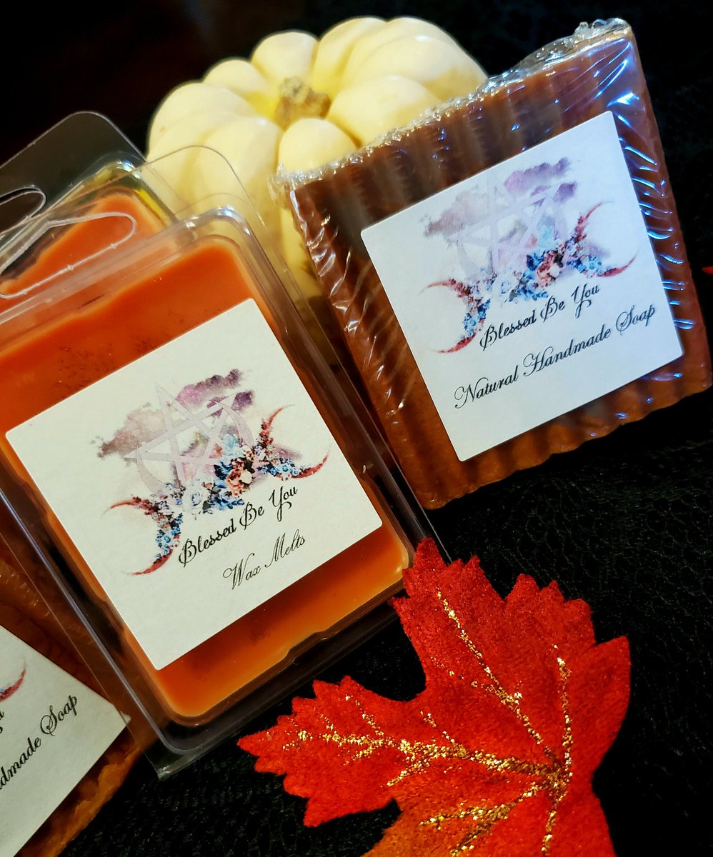 There's only a few left of this beautiful Pumpkin soap! Pumpkin Moon soap is only $8.50 or you can get the Pumpkin Spice Life gift set with the Basic Witch wax melt for only $12!! This one is my absolute favorite! #pumpkinspice #pumpkinspicelife #blessedbe blessedbeyou.net