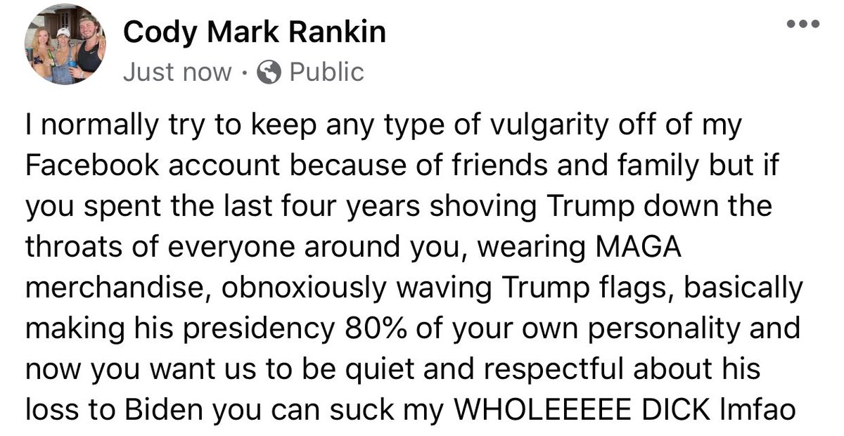 CRankinit69's tweet photo. I think I’m gonna stay off Facebook for a week and then check back in on this post https://t.co/osnxBNgs5k