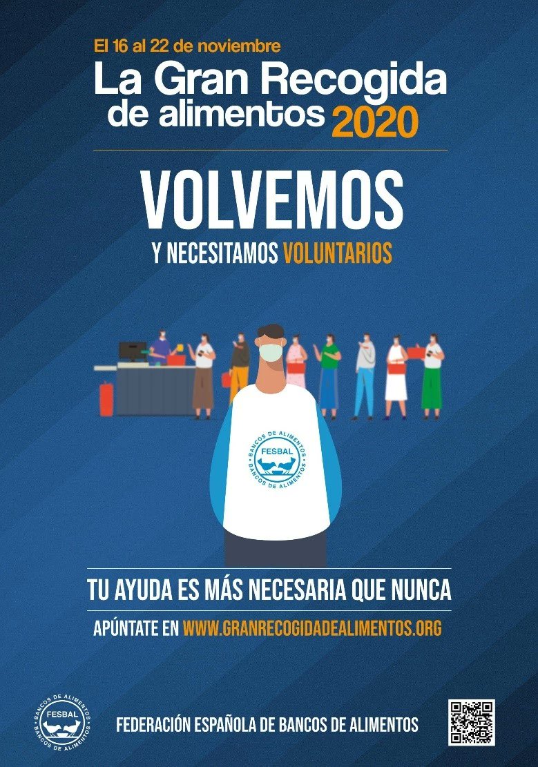 ¡VUELVE LA #GranRecogidadeAlimentos2020!
Necesitamos voluntarios
#Solidaridad