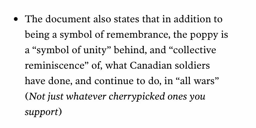 If you don’t think the poppy is a political symbol, consider what its trademark owner, the Royal Canadian Legion, has to say about it and what it represents. Now think about what message it sends when every anchor on television is wearing one...