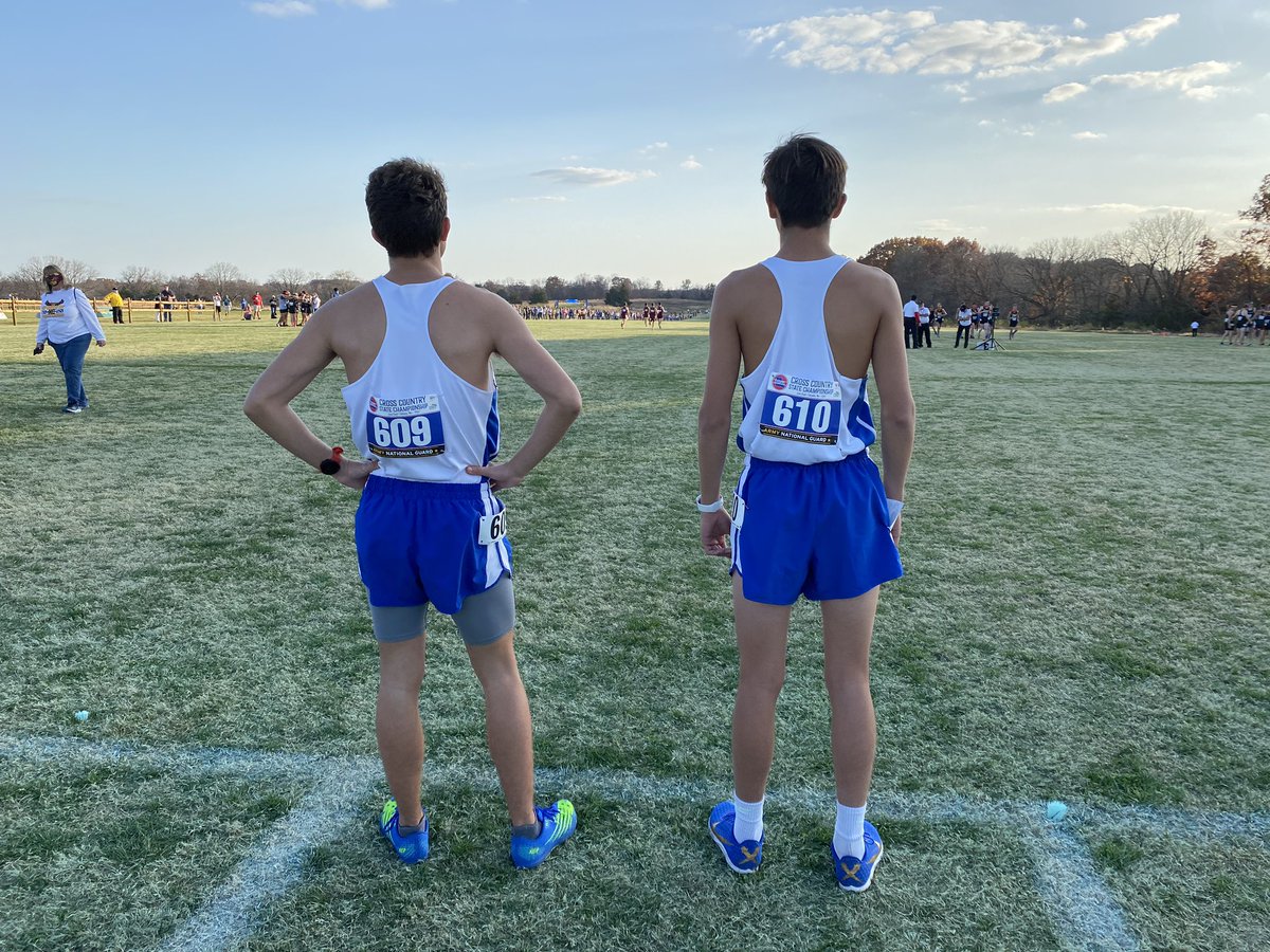 DuchesneXC's tweet photo. I can’t even express how proud I am of these boys!! They push me to be a better coach and person every day, and I am so grateful for this opportunity. The Missouri State High School State meet was a success! We’ll be back next year! https://t.co/FpgOHNLP3m