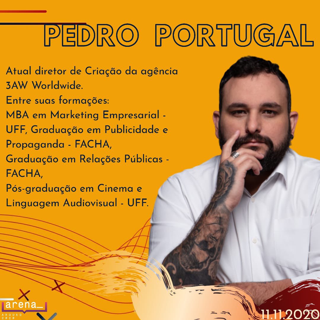 ArenaAround's tweet photo. O segundo dia de palestras contará com a presença de Luíse Hotzel, ex-aluna de publicidade da ETEAB-FAETEC e Pedro Portugal, diretor de criação da 3AW. O evento está marcado para o dia 11.11 às 11h, esperamos vocês lá 😘.
.
.
#ArenaAround2020 #Publicidade #Evento #Marketing https://t.co/dETWVcG2JJ