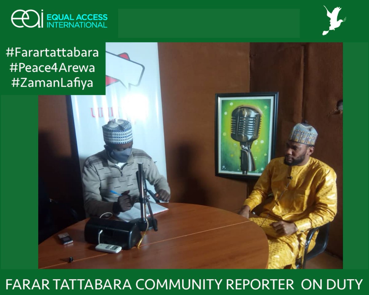 EAI_Nigeria's tweet photo. Ilimi Abin Nema kashi na 20 daga Unity fm Jos tare da Malam Abdulhadi Abdullahi, Sec.General Tsangaya Teachers Welfare Association, Plateau State.
#HowIBuildPeace
#Peace4arewa
#farartattabara
#ilimiabinnema
#equalaccessintl
#unityfmjos
#Jos #AliKaygusuz #1NovemberWorldKobaneDay https://t.co/Ak9Jg57nuh
