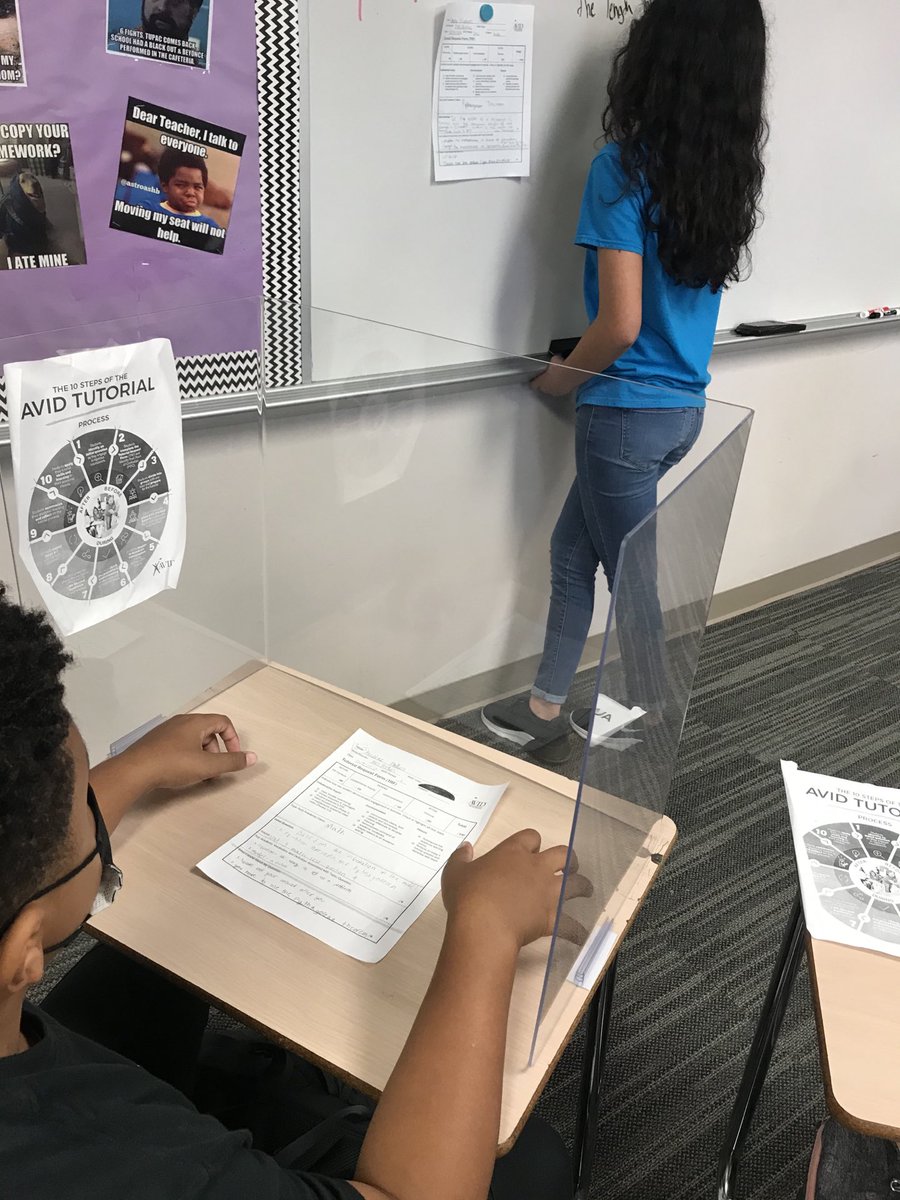 CainMustangs's tweet photo. Our teachers are continuously finding new ways to safely help students see their learning from different angles! AVID students tutoring each other and having educational discussions! #learningbyteaching #mustangsmatter https://t.co/r44aYOBnno