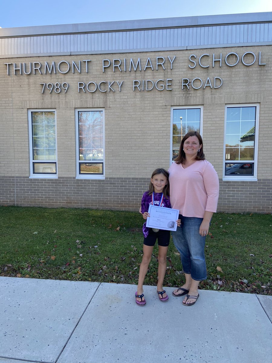 MBaiseyFCPS's tweet photo. Congratulations to Hannah Lawrence, our @ThurmontPrimary MLK Jr Award Recipient (and her mom)! Your #CourageofaCougar shines through in all the ways you show kindness, respect, fairness &amp; responsibility! We are #FCPSProud of you! https://t.co/cj5vlrCK1L
