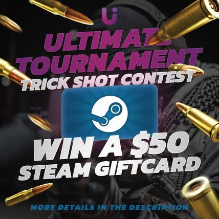 UTournamentGG's tweet photo. ⚠️ THE FIFTH UT CONTEST
.
Trick Shots!
.
$50 Steam gift card winnings
.
Send us your best clips of you making any sort of trick shot in the games listed below ~
.
Call of Duty, CS:GO, Rainbow Six Seige, Valorant, Fortnite, and Overwatch
.
Ends 11/15/2020 https://t.co/wokhlKb5ka