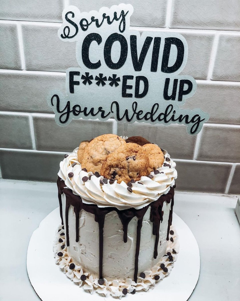 PapermintAU's tweet photo. Who else needs this cake? 🍰🙈

#instawedding #weddingideas #melbournewedding #destinationweddingphotographer #newzealandwedding #weddingcake #cake #bohowedding #moderncake #covid19 ( #📷: @katiannnn Custom Topper: @twocraftybishes Cake: @ninis_baking_co.llc)⁣ https://t.co/RCwGwf7mNj