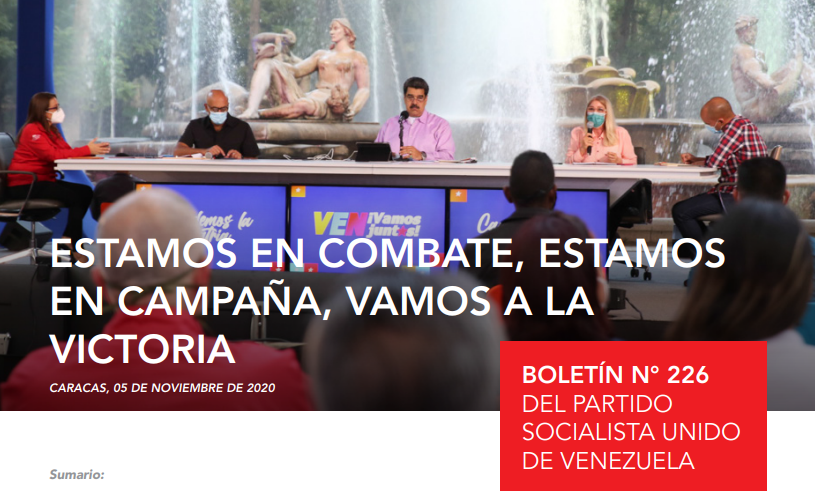 RT @PartidoPSUV: We're in the battle, we're in the campaign, we're going for the victory! Download, read and share the #226 edition of our #Newsletter here: bit.ly/38ntGSv @NicolasMaduro @dcabellor @eduardopiate2 #UnidosPorUnMundoPluripolar