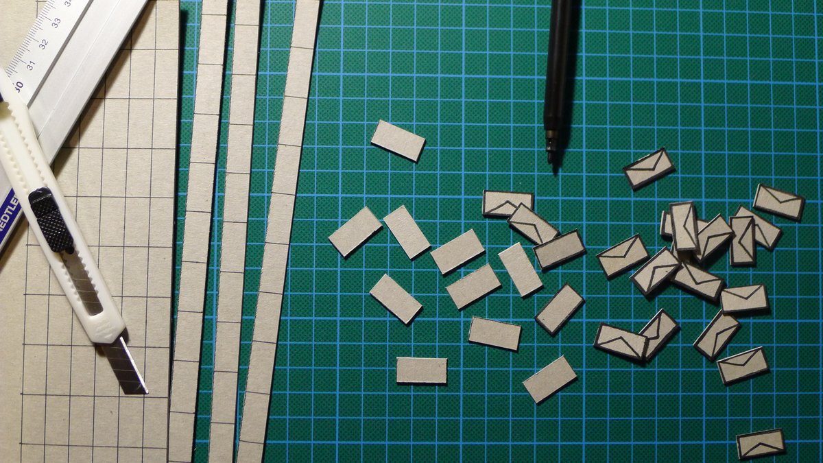 Collecting/stealing envelopes didn't seem appropriate so I started adapting it to the theme. Each envelope would have a destination, and players would get points by taking them there.That partnership didn't pan out but I continued working on the game.