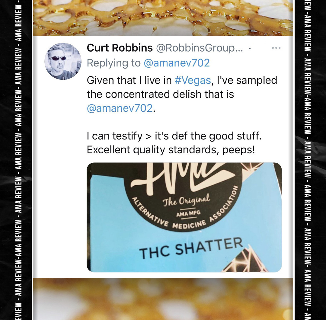amanev702's tweet photo. 🤩Thank you Curt! Everyone has their own preferences on what type of concentrates they love to dab, but consistency is key in our process and products!
For Use Only by Adults 21 Years of Age and Older. Keep Out of Reach of Children. THIS IS A CANNABIS PRODUCT #710 #ama702 https://t.co/s5Jaqeqv9N