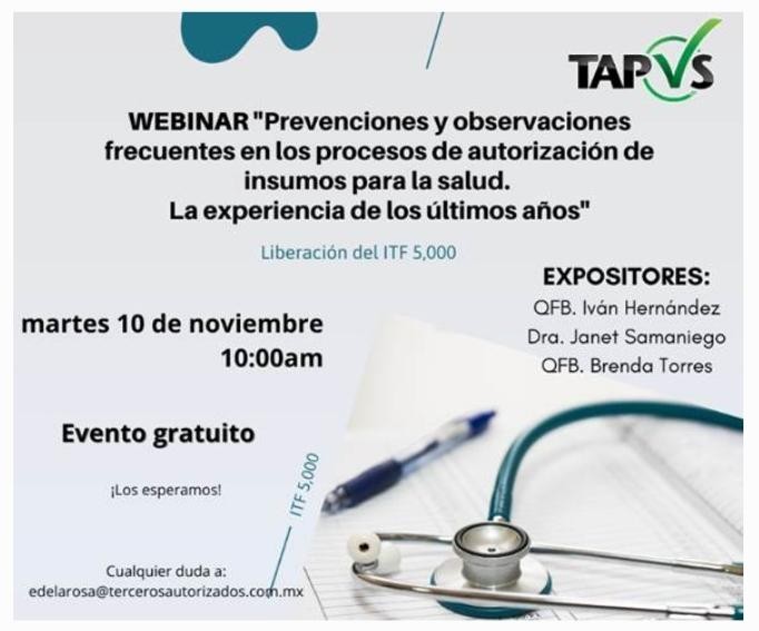 TAPVS's tweet image. Recientemente se hizo la entrega oficial de nuestro ITF número 5,000. 

Todo el conocimiento y experiencia que el equipo ha acumulado durante este tiempo, lo queremos compartir con ustedes en una conferencia de “Prevenciones y Observaciones”. #tapvs