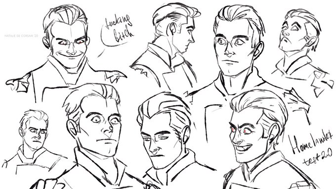 That's why I have an entire page of practicing him that I drew several days ago (it says test 2.0 because I had a first attempt that totally failed lol)
@antonystarr did a marvelous job, you love to hate Homelander and his majestic face expressions, thank you for it!
#TheBoys 