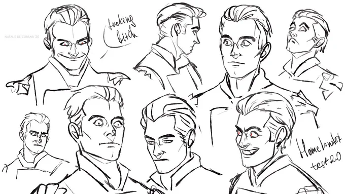 That's why I have an entire page of practicing him that I drew several days ago (it says test 2.0 because I had a first attempt that totally failed lol)
@antonystarr did a marvelous job, you love to hate Homelander and his majestic face expressions, thank you for it!
#TheBoys 