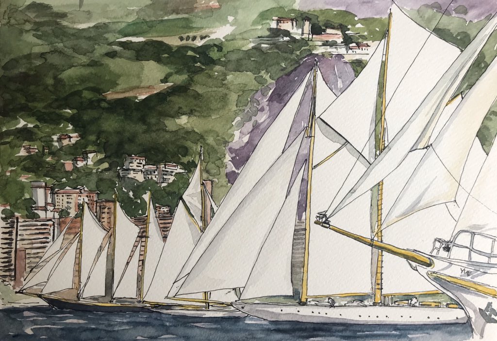 DrawingSailor's tweet photo. Sails! 27/100
#watercolor #100daysproject #tallship #regatta #startline #drawing #sail https://t.co/JVEb8QL3uX