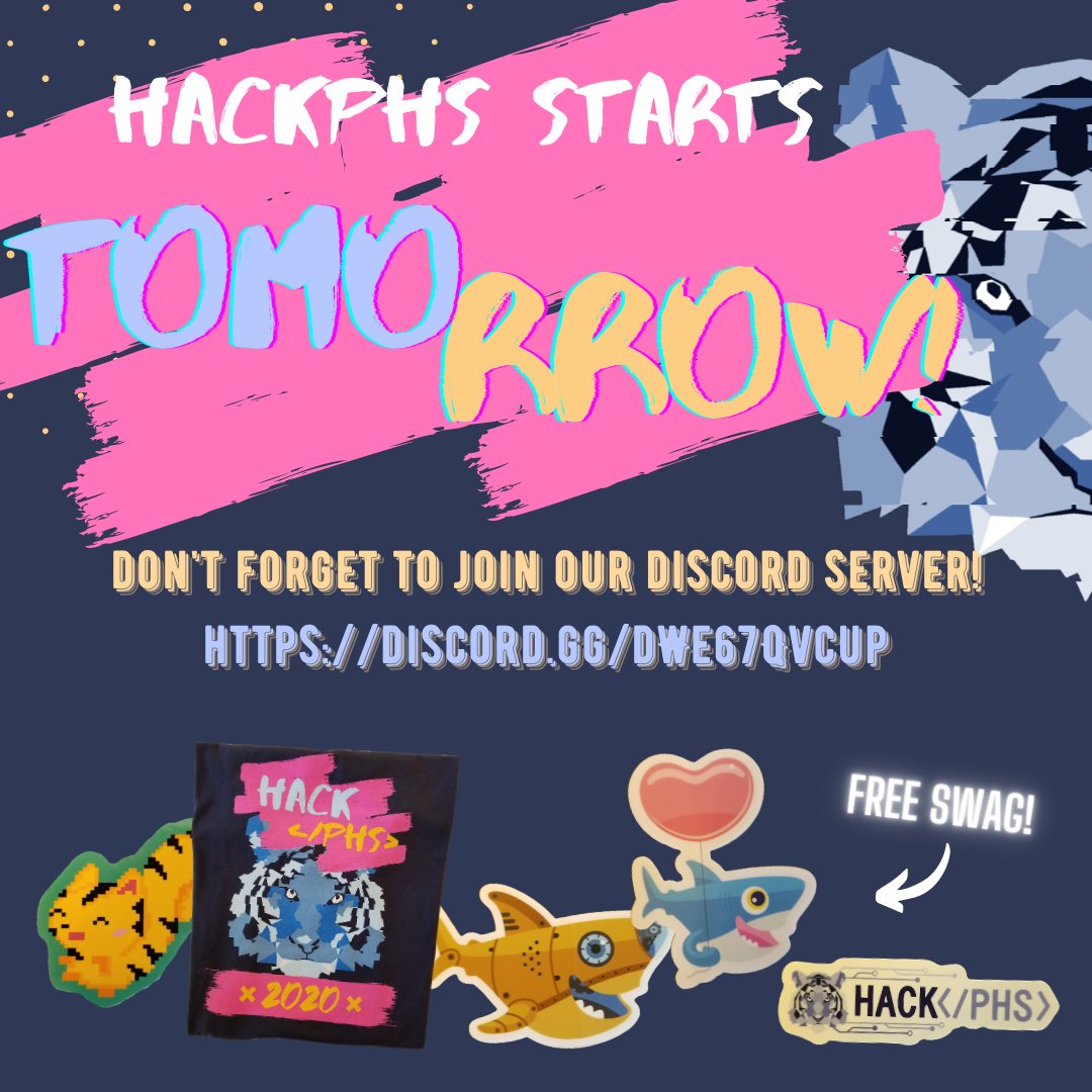 theHackPhs's tweet photo. Here’s a sneak peak at some of the swag you can get this weekend at hackPHS!
Thanks to #stickergiant for all the awesome stickers!
We’ve just sent out the RSVP forms and the discord link to all of our hackers- make sure to
check your emails! https://t.co/wfR6Mi4mBT