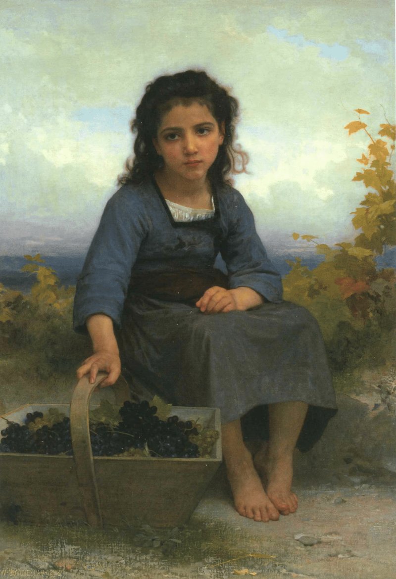 perry_salkow's tweet photo. Dans les vignes au cœur de l’hiver
Voici l’heure des vendangeurs las

William Adolphe Bouguereau, « Jeune vendangeuse », 1883
Anagramme Jacques Perry-Salkow https://t.co/2EEnpd2H8Y