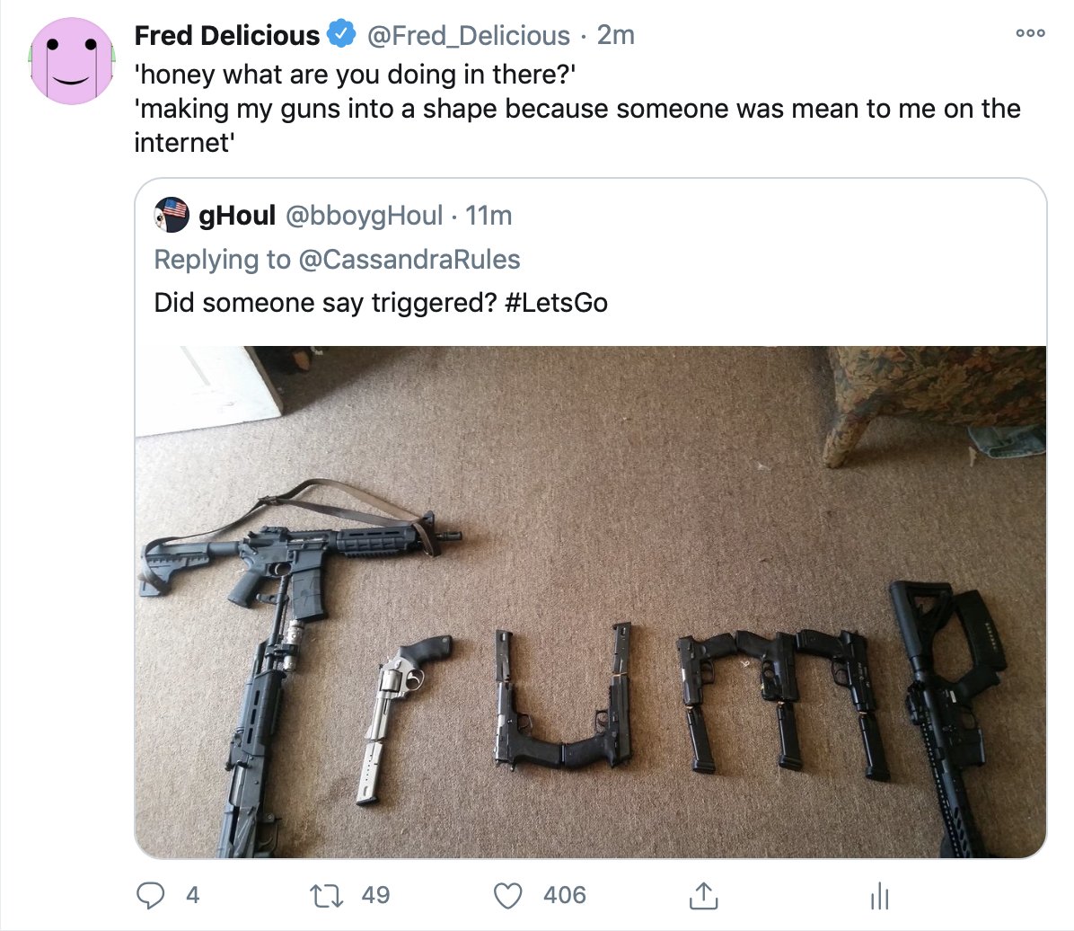 Fred_Delicious's tweet photo. triggered: a story in four parts. https://t.co/KJ8iCLRntf