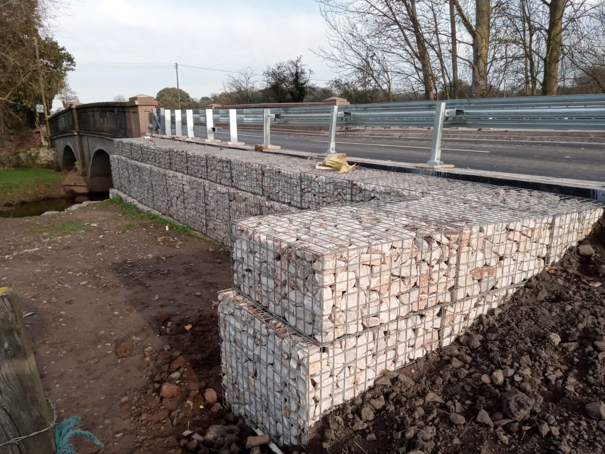 Telfordhighways's tweet photo. Ercall mill Bridge has reopened! @balfourbeatty @TelfordWrekin  have completed some major maintenance including the wing walls, a new vehicle restraint system, new road surfacing, stone pitching to banks to minimise erosion and  new drainage to alleviate future flooding! 🌉 https://t.co/FBMnTwz31Q