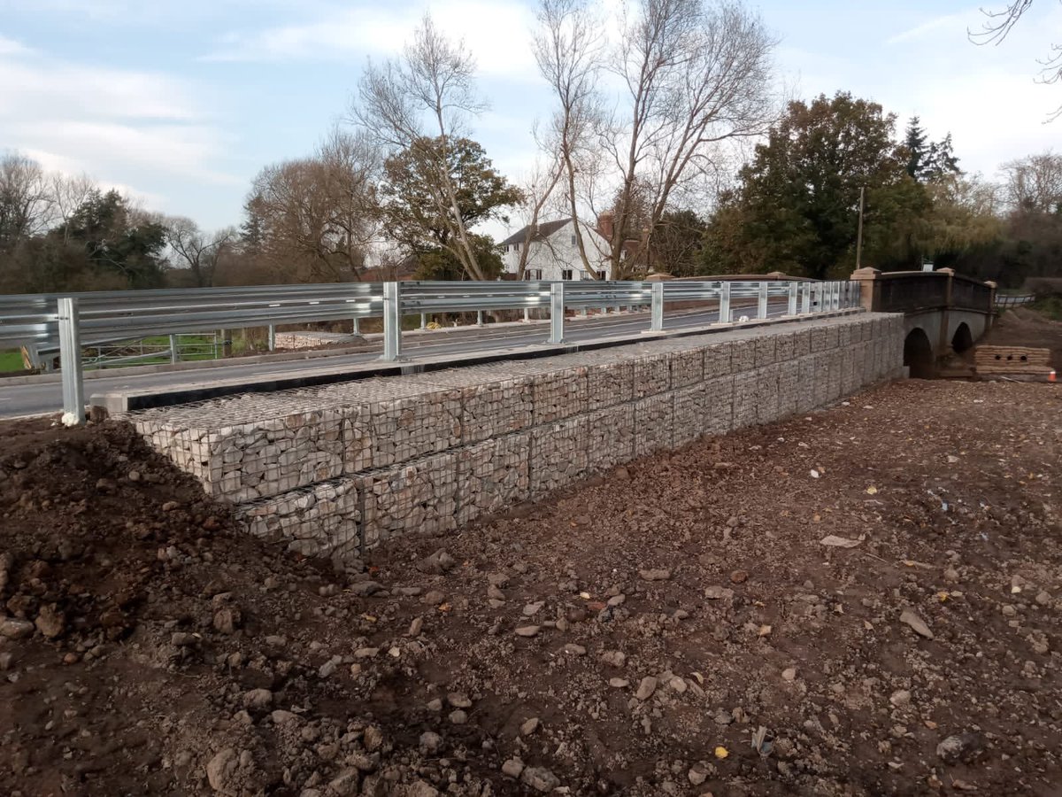 Telfordhighways's tweet photo. Ercall mill Bridge has reopened! @balfourbeatty @TelfordWrekin  have completed some major maintenance including the wing walls, a new vehicle restraint system, new road surfacing, stone pitching to banks to minimise erosion and  new drainage to alleviate future flooding! 🌉 https://t.co/FBMnTwz31Q