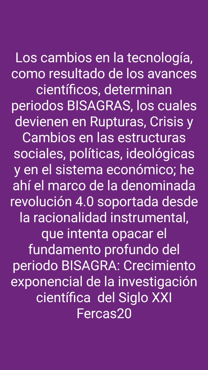 apostolfin's tweet photo. #Fercas20 Los #cambios en la #tecnología, como resultado de los avances #científicos, determinan #periodosBISAGRAS, los cuales devienen en Rupturas, Crisis y Cambios en las estructuras sociales, políticas, ideológicas y en el #sistemaeconómico; he ahí el marco de la denominada... https://t.co/XdwrTICXxG