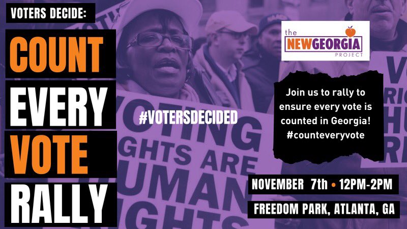NewGAProject's tweet photo. Tomorrow 11/7 📍 ATL 
@PPSE_Advocates 
@GAEquality 
@SURJ_Atl 
@SisterSong_WOC 
@AtlantaMarch 
Tap tap tap ‘going’ https://t.co/vLi6TcLOg5 https://t.co/MnxHjBARBd