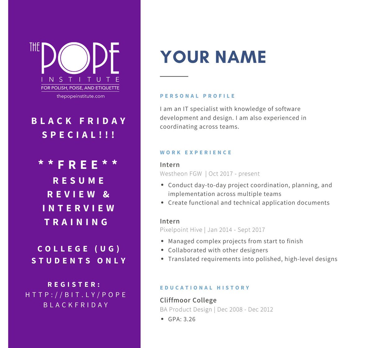 PopeInstitute's tweet image. For UG students- register today! #gotPOPE