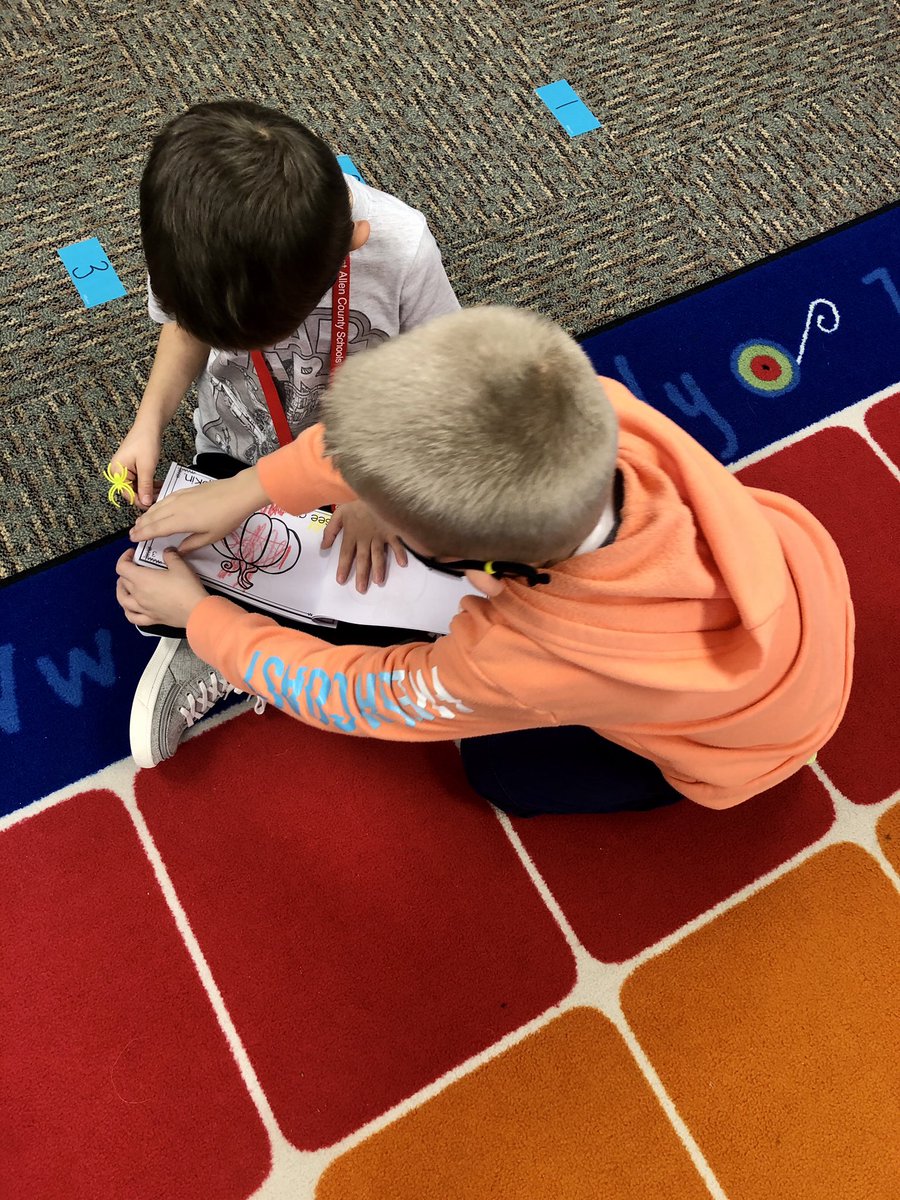 Practicing a new type of reading we learned this week - partner reading!
