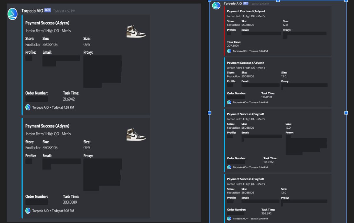 foostites's tweet photo. Easy Restock with Torpedo

Bot: @torpedoAIO 

Proxies: @TrekProxies 

Groups: @TheOilCopUS @AteamChefs @InfiniteFnF https://t.co/5HQkc2jbuK