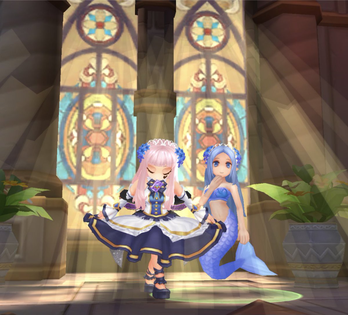 稜架 支援 おはようございます チドリソウの髪飾りちゃんと出てました 可愛すぎて幸せ そして今朝終わりました ベース ジョブカンスト O ﾟ ﾟ O これでゆっくり猫活できるw ラグマス