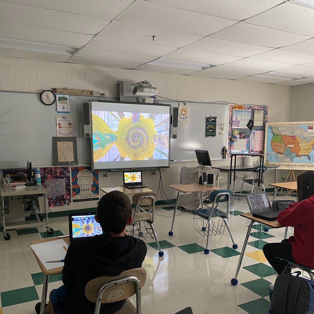 LudlowPublicSch's tweet photo. @PaulRBairdMS 8th gr Portuguese students in Professora Cristina Jorge's class participated in a virtual visit to the @maamboston to view Joana Vasconcelos’ exhibition, Vasconcelo is a Portuguese artist known for her large-scale sculptures. #WeAreBaird #portugueseclass https://t.co/vUw5KWSYpY