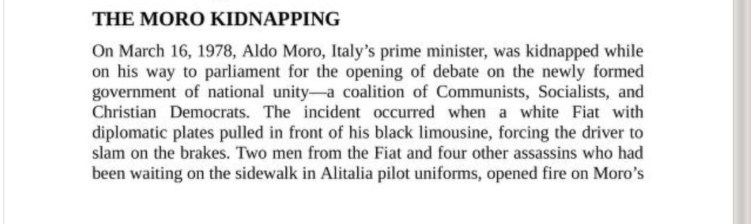 March 16, 1978: the kidnapping and murder of Prime Minister Aldo Moro, probably the most brazen act of terror committed by Gladio in Italy: