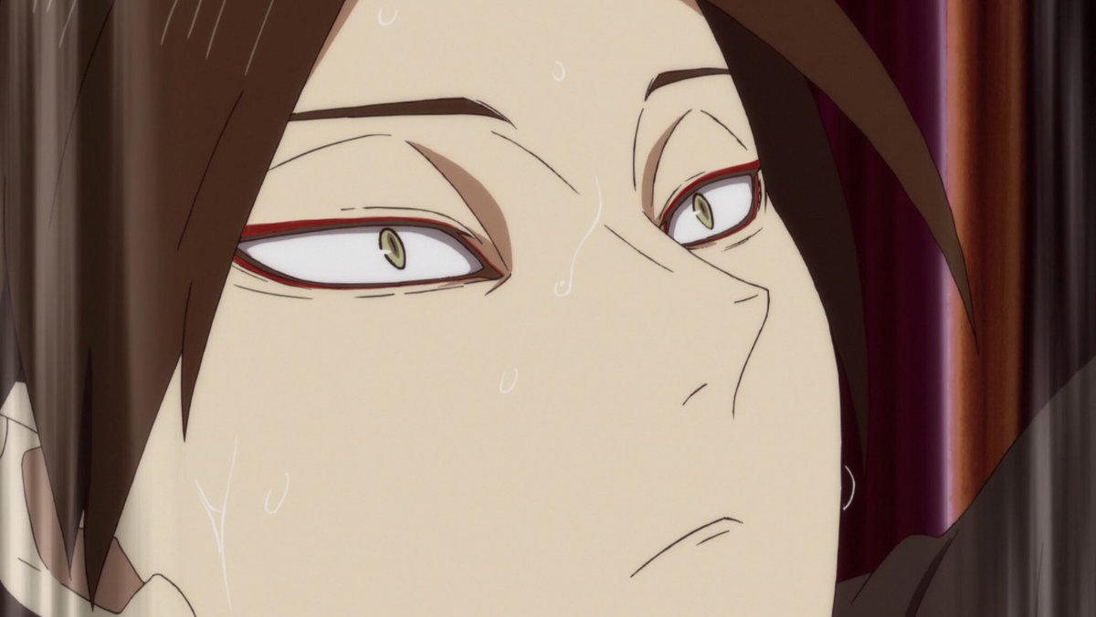 jozkatwt's tweet photo. my only personality trait is to put red eyeliner on suna (+ osamu my new victim) https://t.co/P4YdsArAuD