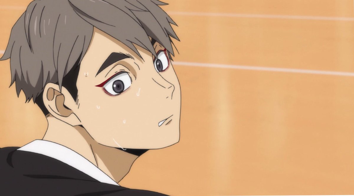 jozkatwt's tweet photo. my only personality trait is to put red eyeliner on suna (+ osamu my new victim) https://t.co/P4YdsArAuD